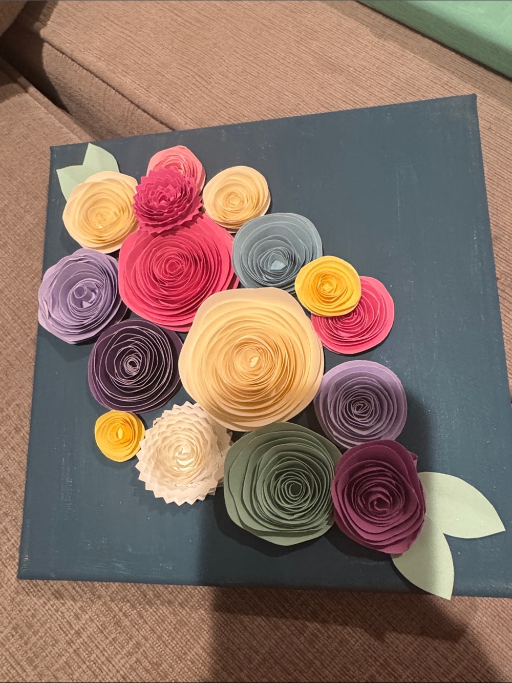 Handmade Paper Flower Wall Art - Multicolor